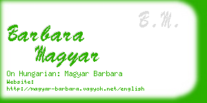 barbara magyar business card